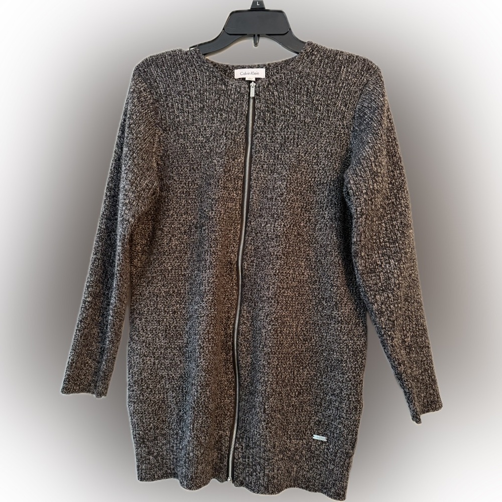 Calvin Klein Women's Charcoal Cardigan Large